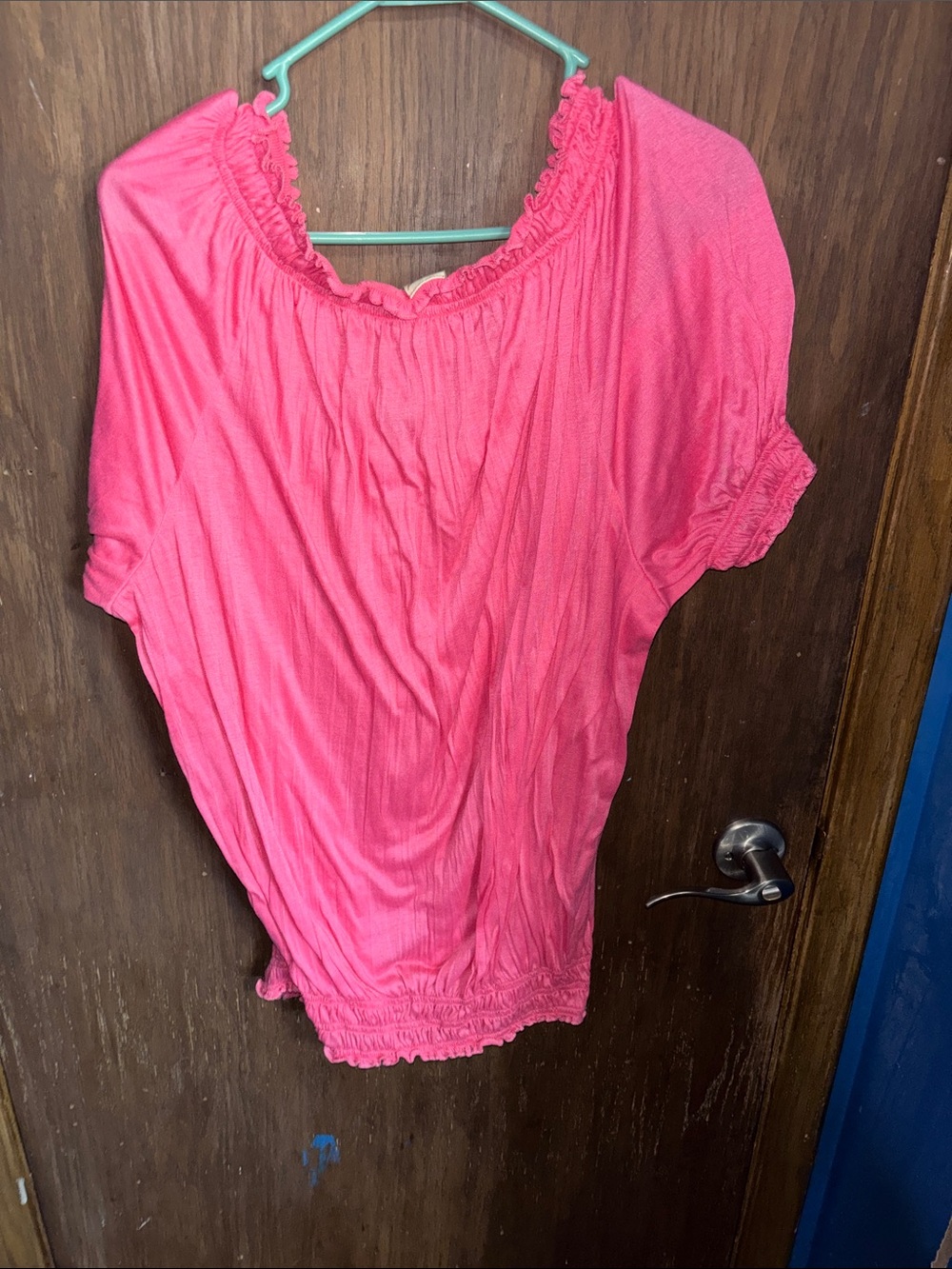 Faded Glory Hot Pink Peasant Blouse - Picture 8 of 12